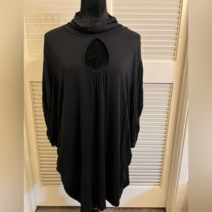 Chic Black Women's Blouse with Cut-Out Design